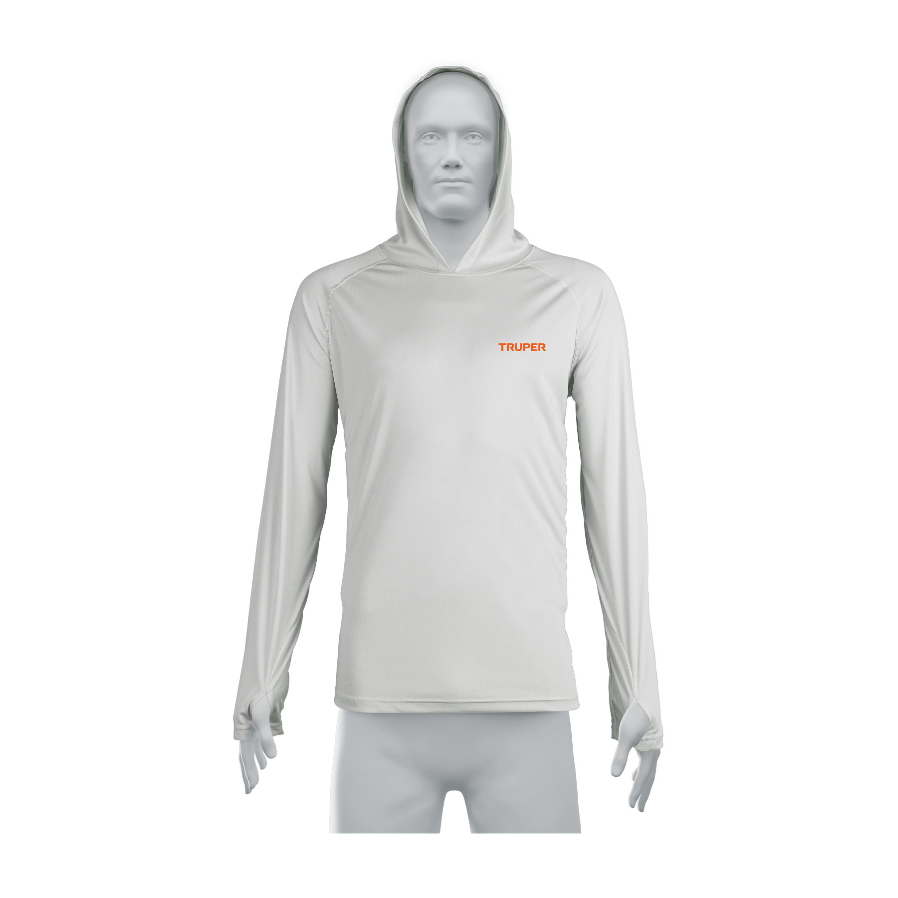 Playera protección solar, manga larga, con gorro, hombre, G