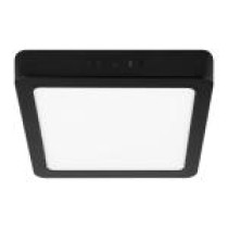 Luminarios cuadrados de LED tipo plafón de sobreponer, color negro