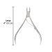 Alicate para manicure 4", cabeza recta, punta corta, PRETUL