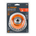 Carda copa 4" alambre trenzado fino, eje 5/8"-11, TRUPER