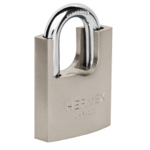 Candado de hierro 40 mm con coraza, llave de disco, HERMEX