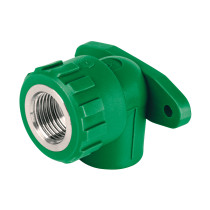 Codo oreja 90° PPR, 1/2", hembra con inserto metálico, FOSET