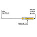 Desarmador cabinet 3/16 x 6" mango de PVC, PRETUL