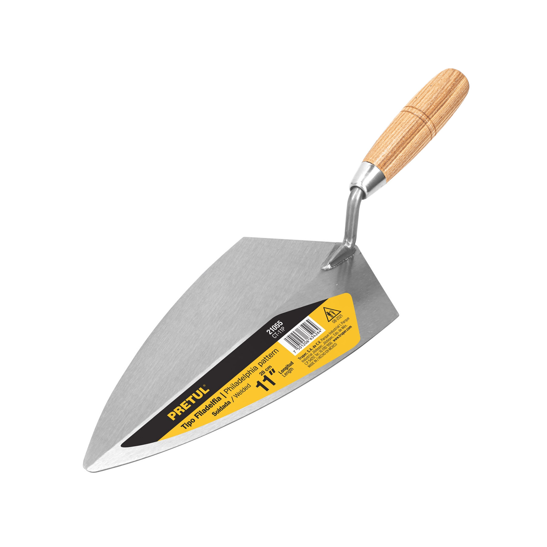 Cuchara para albañil 11" tipo Filadelfia, PRETUL