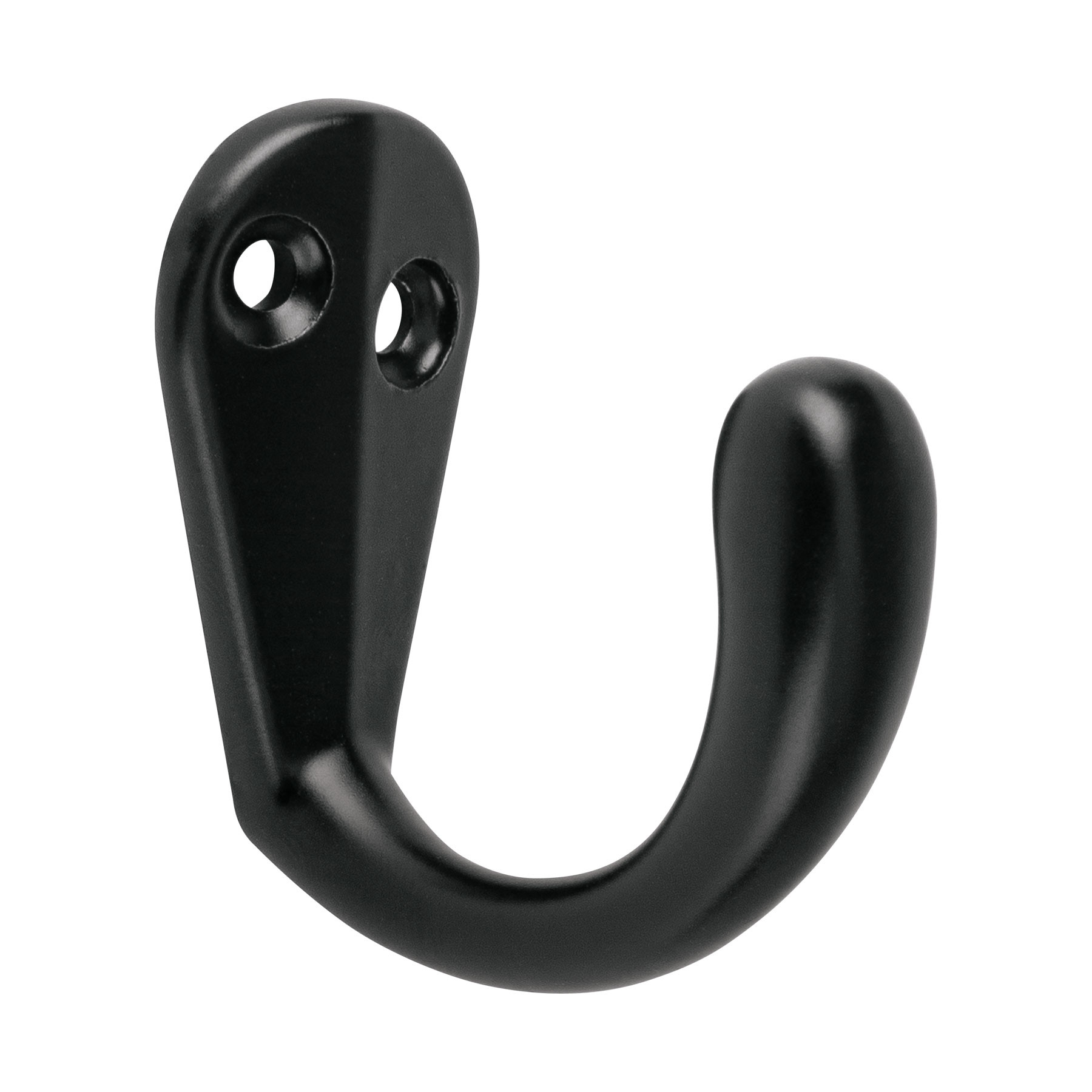 Gancho sencillo tipo perchero, 4 cm, negro, HERMEX