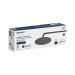 Regadera plato redondo 8" con brazo, negro, FOSET RIVIERA