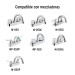 Cuello curvo para mezcladora de lavabo, cromo, BASIC