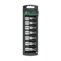 Juego de 7 dados cuadro 1/2" punta torx, TRUPER
