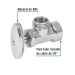 Llave angular 1/2", multivuelta, roscable, FOSET