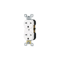 Contacto dúplex, cara de chino, Standard, blanco, VOLTECK