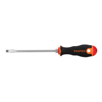 Desarmador plano 1/4" x 6" mango Comfort Grip, TRUPER