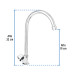 Llave individual fregadero, cuello curvo, hexagonal, BASIC