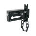 Pasador con cadena para puerta, acabado negro, HERMEX