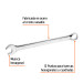 Llave combinada extralarga 11/16" x 259 mm de largo, EXPERT