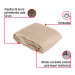 Toldo sombra 80%, raschel beige, 3m x 3m, FIERO
