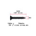 100 pijas 14 x 1-1/2"cabeza plana phillips multiusos