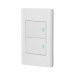 Placa armada blanca 1 interruptor y 1 de 3vías 1.5mód,Lisboa