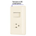 Placa armada interruptor y contacto, marfil, VOLTECK