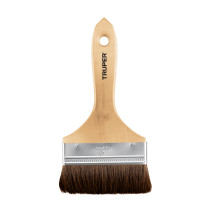 Brocha pelo de camello de 4" con mango de madera, TRUPER