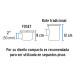 Coladera 5" salida lateral, ABS, rejilla cromada 1/4 vuelta