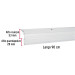 Guardapolvo automático 90 cm blanco, HERMEX