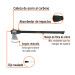 Hacha media labor 4 lb, mango de fibra de vidrio 36",TRUPER