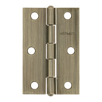 Bisagra rectangular 2-1/2" latón antiguo, HERMEX