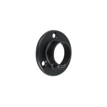 Brida negra para tubo redondo de closet, HERMEX