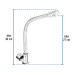 Llave individual fregadero, cuello cobra, hexagonal, BASIC