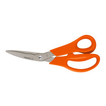 Tijera 8" multiusos de acero inox, con cuchillas dentadas