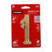 Número 1 de latón sólido 4", latón brillante, HERMEX