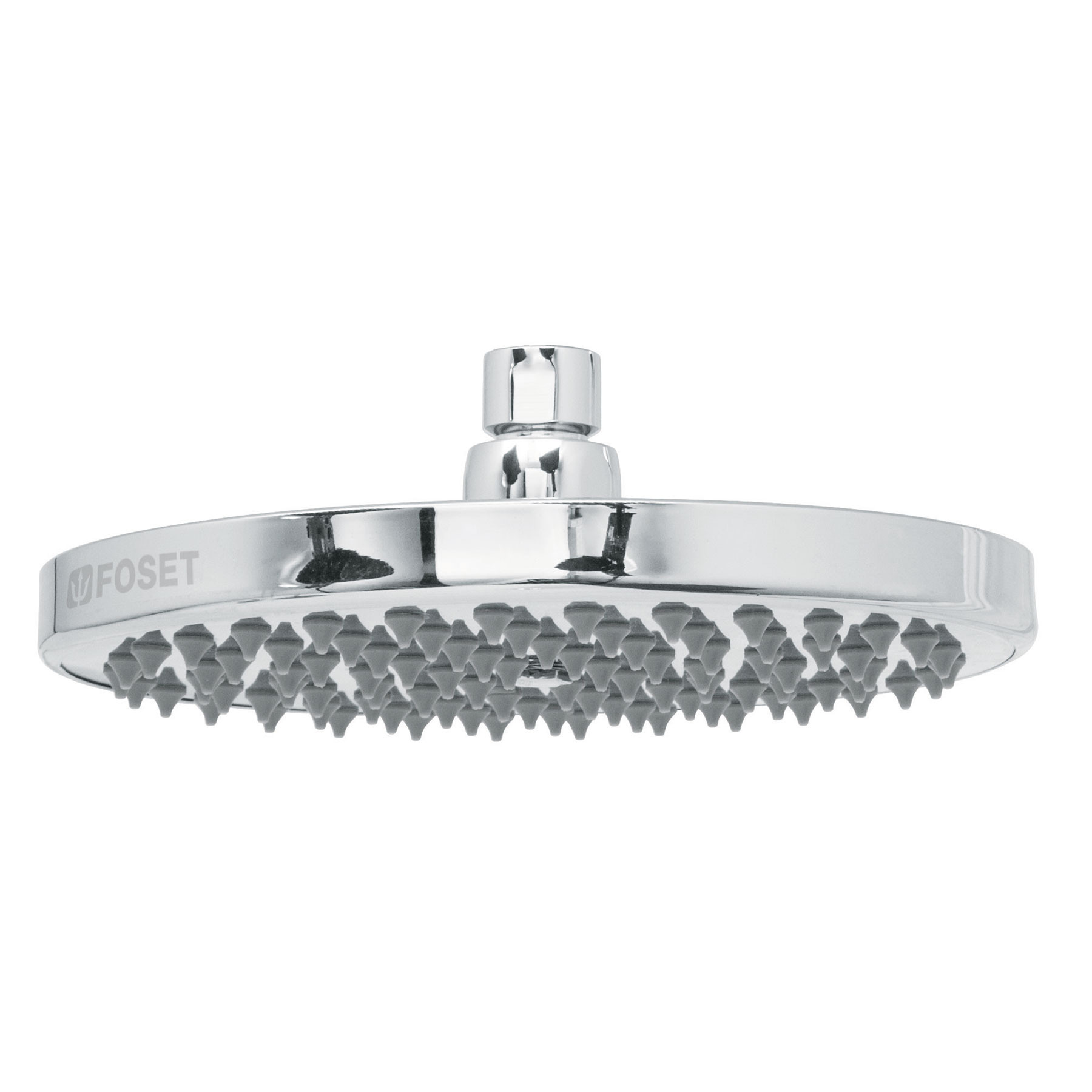 Regadera cromo 8" plato redondo, sin brazo, FOSET ELEMENT