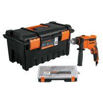 Rotomartillo/destornillador 1/2" 650W,caja herramienta y org