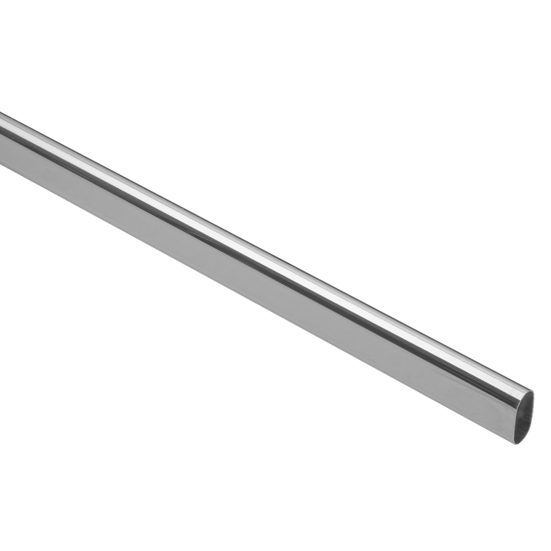 Tubo ovalado para clóset, 3 m, aluminio, HERMEX