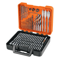 Juego de 100 brocas y puntas en estuche plástico, TRUPER