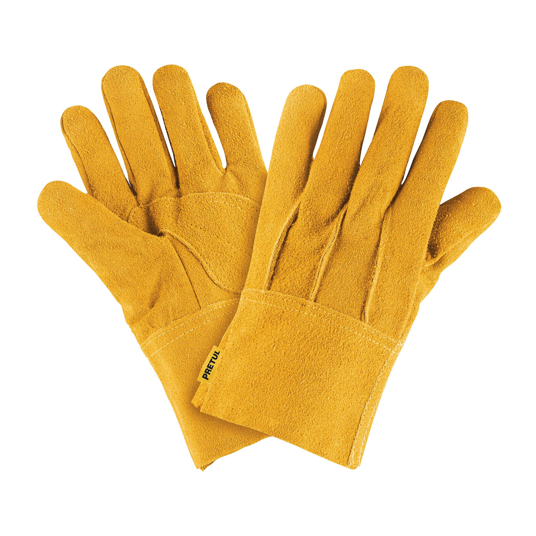 Guantes de carnaza, cortos, unitalla, PRETUL