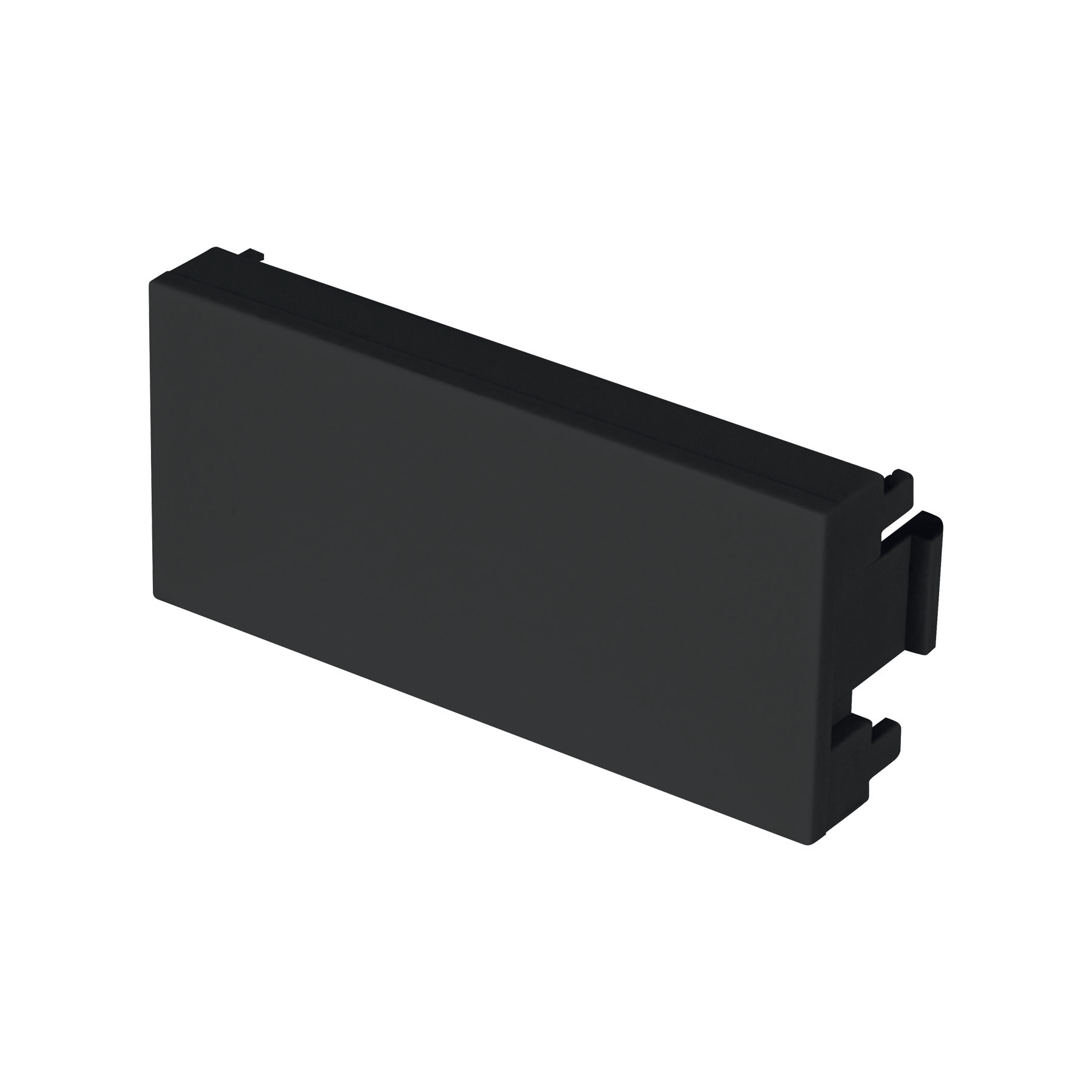 Tapón ciego negro de 1 módulo, línea Lisboa, VOLTECK