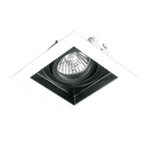Luminario empotrable con 1 spot dirigible, blanco, VOLTECK