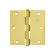 Bisagra cuadrada 3-1/2",latonado, cabeza plana, HERMEX BASIC