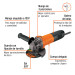 Esmeriladora angular 4-1/2", 700W, TRUPER PRO