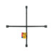 Llave de cruz 20", acabado negro mate, PRETUL
