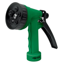 Pistola plástica para riego de 5", 5 funciones, a granel