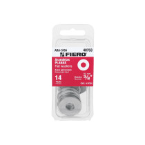 Blíster con 14 arandelas planas de 3/8", FIERO