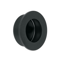 Jaladera de embutir circular No. 2 acabado negro