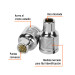 Dado de 1/4", 12 puntas, cuadro 3/8", TRUPER