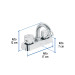 Mezcladora 4" lavabo, ABS, cuello curvo, hexagonal, BASIC