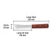 Cuchillo cebollero 5" mango de madera, PRETUL
