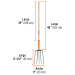Bieldo para paja, 5 dientes, mango largo 48", TRUPER