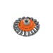 Carda tipo cónico 4" alambre trenzado, eje 5/8"-11, TRUPER