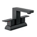 Mezcladora para lavabo 4", negro, FOSET KUBO